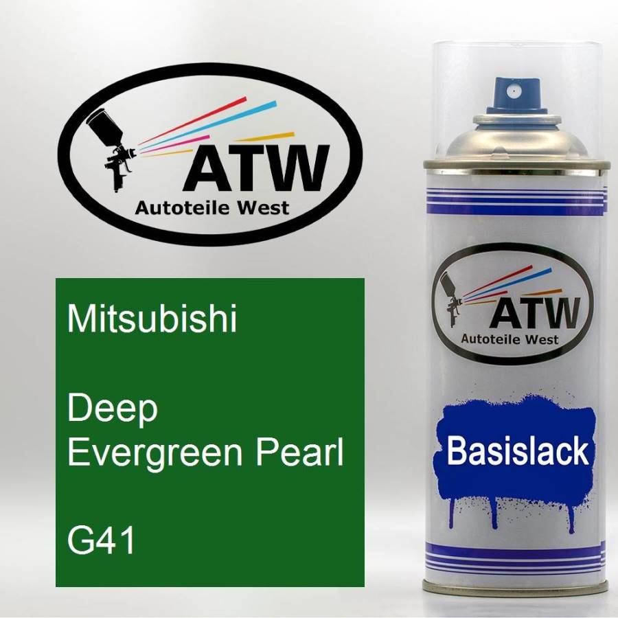 Mitsubishi, Deep Evergreen Pearl, G41: 400ml Sprühdose, von ATW Autoteile West.